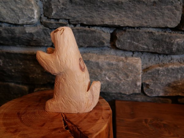 Marmotte artisanale en bois, decomontagnebois.com, artisanat de savoie, animaux de montagne