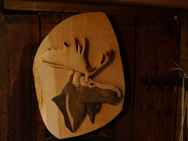 Décoration, Elan sculpté en bois, magasin Termignon, haute maurienne , savoie art sur bois
