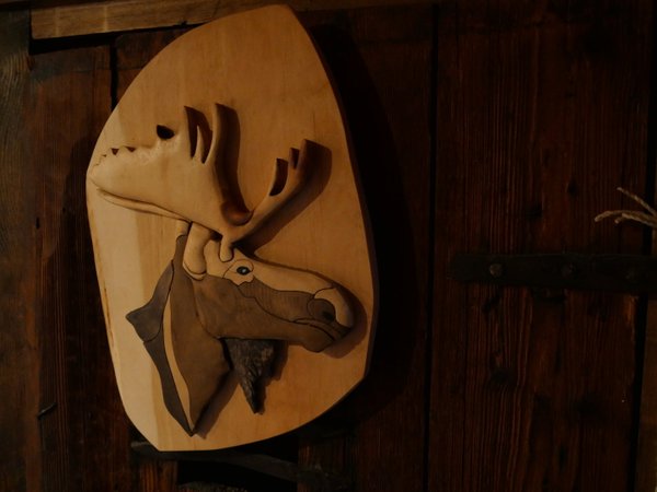 Décoration, Elan sculpté en bois, magasin Termignon, haute maurienne , savoie art sur bois