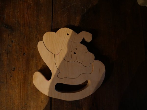 Puzzle éléphant en bois artisanal, brut à peindre, loisirs créatifs enfants